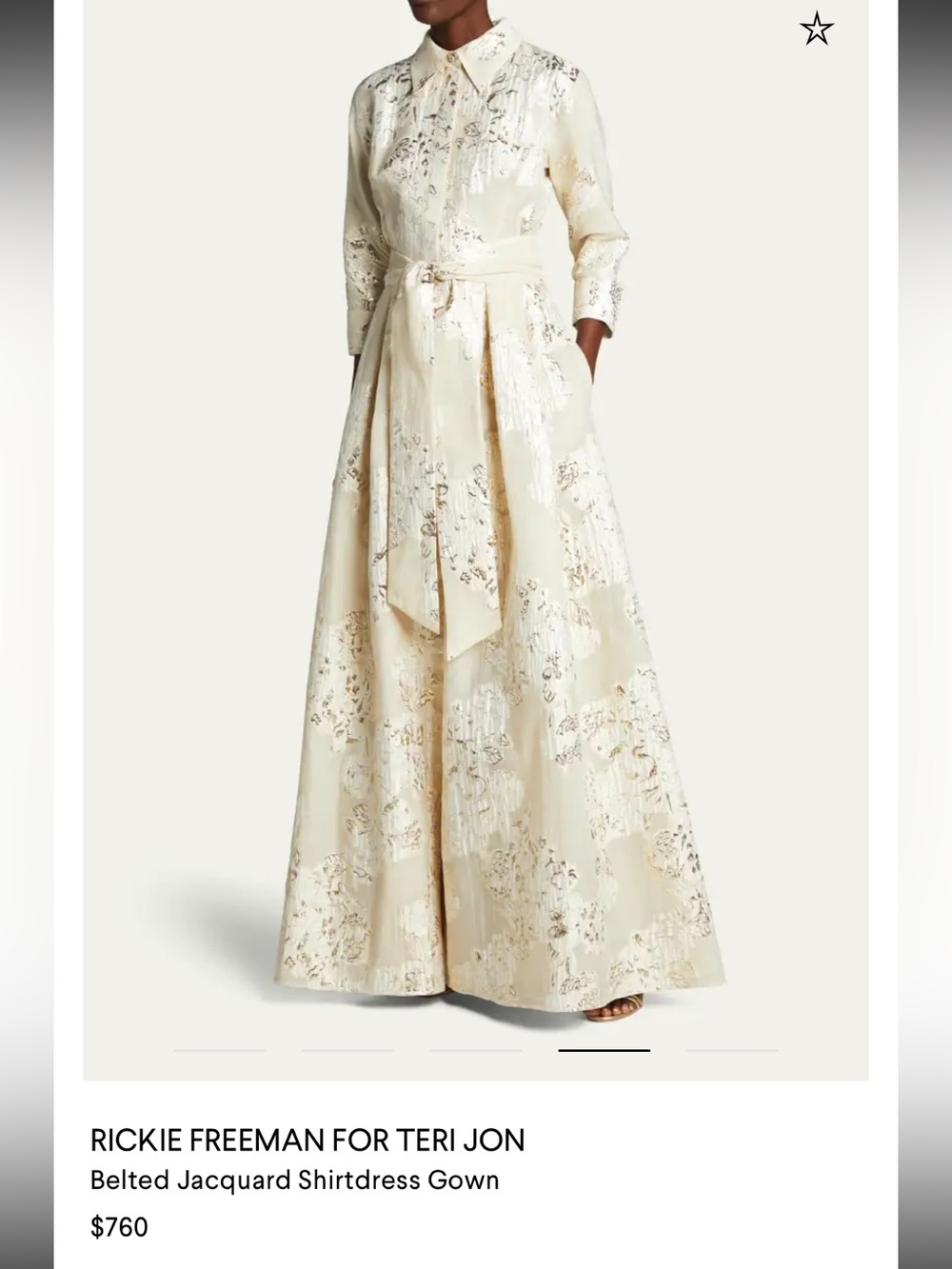 NWT Rickie Freeman for Teri Jon gown. Sz 14 - Picture 3 of 5